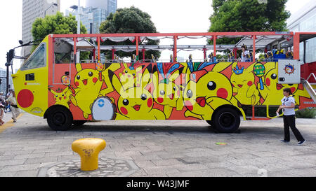 Pikachu Ausbruch! 2017. Ein reales Ereignis von der Pokémon Company in der Hafengegend Yokohama Minato Mirai 21, Japan zwischen 9. August und 15. August organisiert Stockfoto