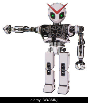 Cyborg Elemente enthalten: grau Alien style Kopf, Grün inset Augen, schwere obere Brust, keine Brust plating, Prototyp exoplate Beine. Material: weißer... Stockfoto