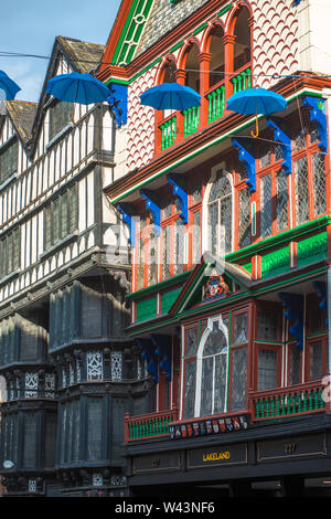 Der Kaufmann House, 226 High Street, Exeter, Devon. Tudor Stil vor. England. UK. Stockfoto