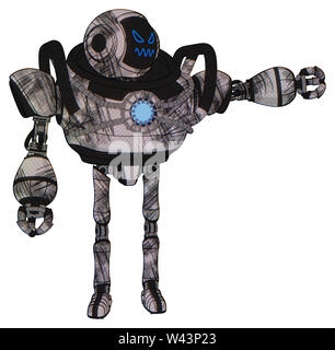 Automaten, die Elemente enthalten: Digitale Anzeige Kopf, zorniges Gesicht, schwere obere Brust, Brust Blue Energy Core, ultralight Fuß exosuit. Material:... Stockfoto