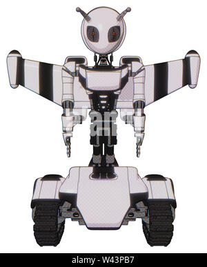 Cyborg Elemente enthalten: grau Alien style Kopf, metall gitter, Augen, bug Antennen, Licht Brust Brust exosuit exoshielding, Ultraleicht, Stellarer jet... Stockfoto