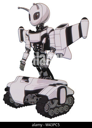 Cyborg Elemente enthalten: grau Alien style Kopf, metall gitter, Augen, bug Antennen, Licht Brust Brust exosuit exoshielding, Ultraleicht, Stellarer jet... Stockfoto