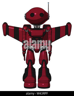 Automat mit Elementen: Oval breiter Kopf, retro Antenne mit Licht, Licht Brust Brust exosuit exoshielding, Ultraleicht, stellarer Jet wing Rakete. Stockfoto