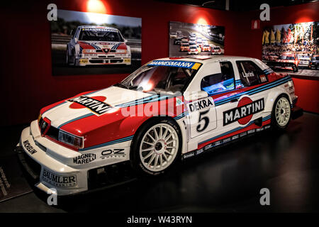 Italien Piemont Turin Museo Dell'Automonbile Torino (mauto) - Italien 1996 - Alfa Romeo 155 V6 TI - Verpasst Sieg durch einen Herzschlag in einem feinen, unmöglich Meisterschaft Stockfoto