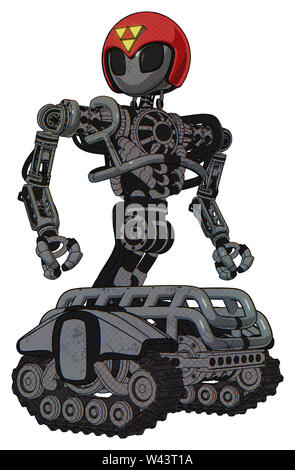 Mech Elemente enthalten: grau Alien style Kopf, schwarze Augen, Triangle Design, rot Helm, schwere obere Brust, keine Brust plating, Tank Titel. Material:. Stockfoto