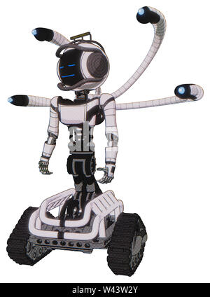 Automaten, die Elemente enthalten: Digitale Anzeige Kopf, Gesicht, led und Schutz Bars, Licht Brust Brust exosuit exoshielding, Ultraleicht, ... Stockfoto