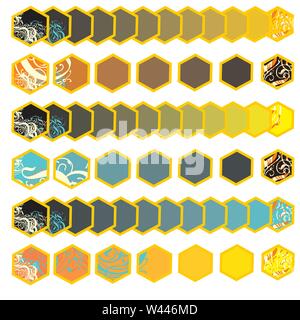 Ccolorful bold lebendige hexagone Hintergrund in Boho style Stock Vektor