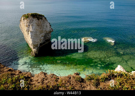 Anzeigen von Freshwater Bay, Isle of Wight, England, UK. Stockfoto