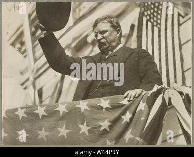 Colonel Roosevelt auf seiner Tour durch New Jersey, bevor der Konvent Stockfoto