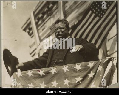 Colonel Roosevelt auf seiner Tour durch New Jersey, bevor der Konvent Stockfoto