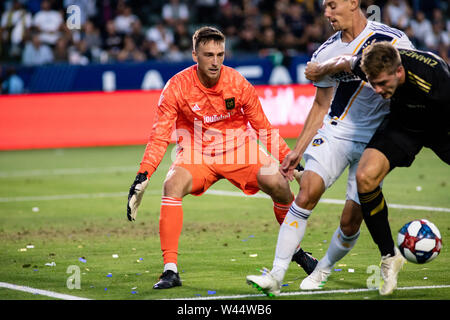 Carson, Kalifornien, USA. 19 Juli, 2019. Tyler Miller (1) in der ersten Hälfte der Galaxie und LAFC Derby. Credit: Ben Nichols/Alamy leben Nachrichten Stockfoto