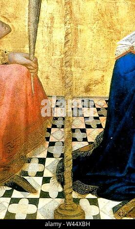 Spalte - Ambrogio Lorenzetti Verkündigung - 1344. (7/8). Stockfoto