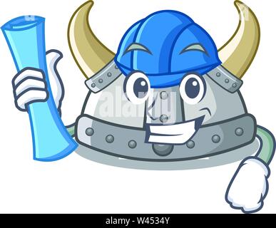 Architekt viking Helm in der Karikatur Form Vector Illustration Stock Vektor