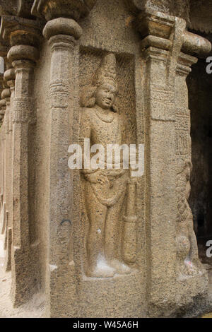 Die mahabalipuram Tempel an der Küste in der Nähe von Chennai. Stockfoto