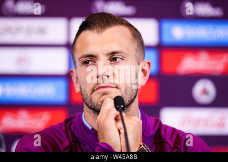 Jack Wilshere von West Ham United F.C. der englischen Liga Meister besucht eine Pressekonferenz für das Finale in der Premier League Asien Trophy 2019 gegen Newcastle United F.C. in Shanghai, China, 19. Juli 2019. Stockfoto