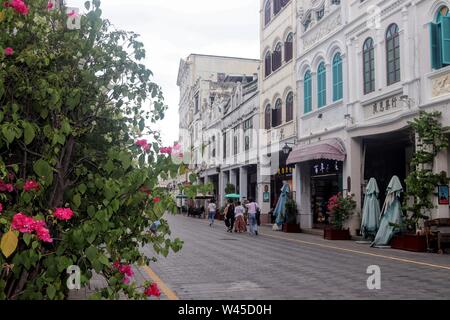 Haikou Zhongshan Road Altstadt der Insel Hainan Stockfoto