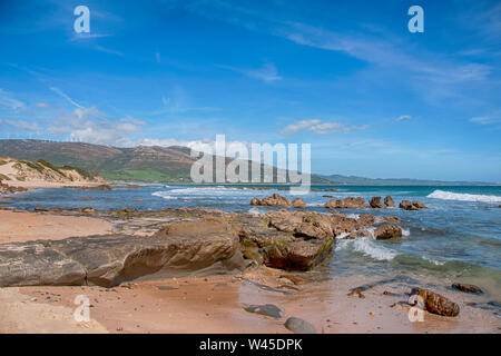 Schönen unberührten Strände von Andalusien, Valdevaqueros in Tarifa Stockfoto