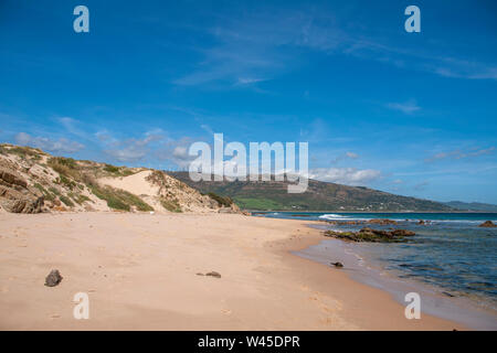 Schönen unberührten Strände von Andalusien, Valdevaqueros in Tarifa Stockfoto