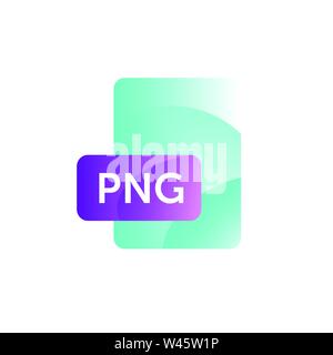 PNG-Format. Vektor. Gradient flacher Stil. Helle, moderne Darstellung der Symbole. Das Bild ist auf weißem Hintergrund. Ein modernes Symbol für das Stock Vektor