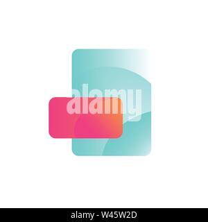 Symbol Format, Layout Design. Vektor. Gradient flacher Stil. Helle, moderne Darstellung der Symbole. Das Bild ist auf weißem Hintergrund. Ein modernes Ic Stock Vektor