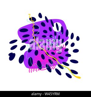Abstraktion in Form des Ornaments. Vektor. Vintage Muster für Dekoration auf Stoffe und Textilien. Cute Hintergrund. Mehrfarbige Wellenlinien. Schmerzen Stock Vektor