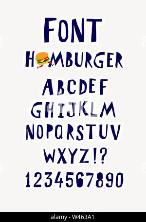 Abbildung: Eine böse Karikatur Fisch. Vektor. Lineare Zeichnung für ein Tattoo. Corporate Maskottchen für das Unternehmen. Abbildung: für t-shirt. Stock Vektor