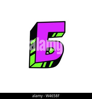 Schreiben im Comic-stil. Vektor. Leuchtend rote lateinischen Buchstaben. Lose Formen. Kyrillisch, slawischen schreiben. Russische Schrift. Stock Vektor