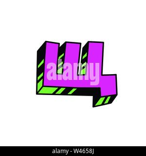 Schreiben im Comic-stil. Vektor. Leuchtend rote lateinischen Buchstaben. Lose Formen. Kyrillisch, slawischen schreiben. Russische Schrift. Logo, sign. Stock Vektor