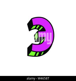 Schreiben im Comic-stil. Vektor. Leuchtend rote lateinischen Buchstaben. Lose Formen. Kyrillisch, slawischen schreiben. Russische Schrift. Logo, sign. Stock Vektor