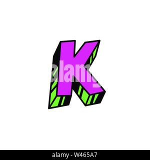 Schreiben im Comic-stil. Vektor. Leuchtend rote lateinischen Buchstaben. Lose Formen. Kyrillisch, slawischen schreiben. Russische Schrift. Stock Vektor