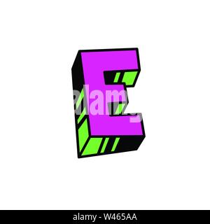 Schreiben im Comic-stil. Vektor. Leuchtend rote lateinischen Buchstaben. Lose Formen. Kyrillisch, slawischen schreiben. Russische Schrift. Stock Vektor