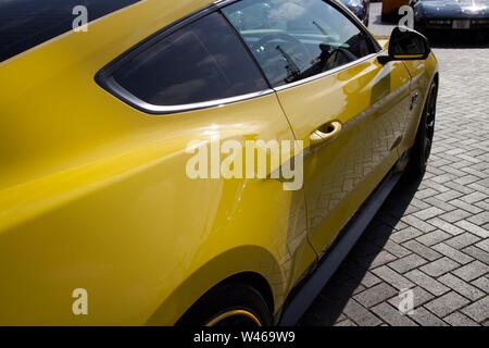 Ford Mustang GT-Foto in Bristol Queen Square treffen Juli 2019 getroffen Stockfoto