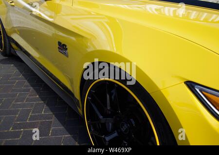 Ford Mustang GT-Foto in Bristol Queen Square treffen Juli 2019 getroffen Stockfoto