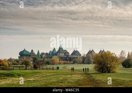 Eine hölzerne Residenz der russischen Zaren in Kolomenskoje, Moskau, Russland Stockfoto