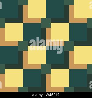 Quadratischen Muster schwarz und grün auf grauem Hintergrund. Eps 10. Stock Vektor