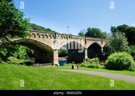 Quecksilber Brücke die Alte Brücke über den Fluss Swale Richmond, North Yorkshire Stockfoto