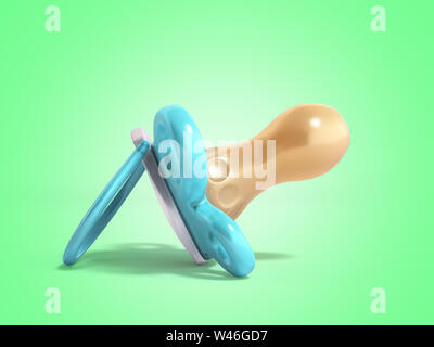 Baby dummy 3D-Render Abbildung auf grünem Hintergrund Stockfoto