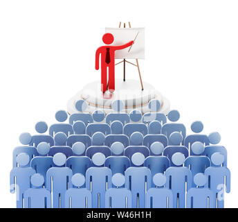 Öffentliche Lautsprecher Rot Abbildung mit blauen Zahlen eine Rede umgeben. Stockfoto