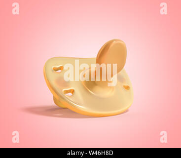 Baby dummy 3D-Render Abbildung ion rosa Hintergrund Stockfoto