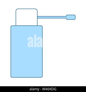 Inhalator Symbol. Dünne Linie mit blauer Füllung Design. Vector Illustration. Stock Vektor