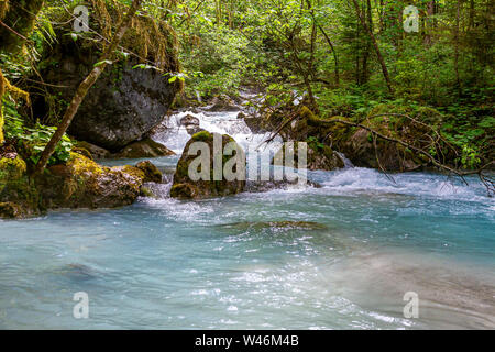 Wandern im Höllental, Hoellentalkamm, Bayern Deutschland Stockfoto