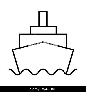 Kreuzfahrt Vektor icon. Schiff, Transport Symbol. Flache vektor Zeichen auf weißem Hintergrund. Einfachen Vektor Grafik für Grafik- und Webdesign. Stockfoto