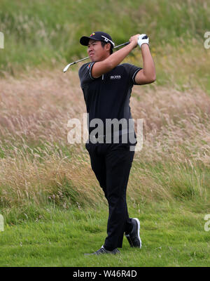 Südkoreas Byeong Hun Ein auf der 2 am Tag drei der Open Championship 2019 im Royal Portrush Golf Club. Stockfoto