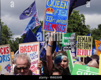 Tausende Londoner joined März für ändern: Nein zu Boris, Ja zu Europa in London, Großbritannien Stockfoto