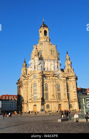 Deutschland: Gaetano Chiaveri errichtet, um die katholische Frau Kirche in Dresden von 1738-1754. Stockfoto