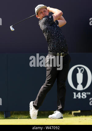 Australiens Cameron Smith T-Stücken aus der 1. in den 3. Tag der offenen Meisterschaft 2019 im Royal Portrush Golf Club. Stockfoto