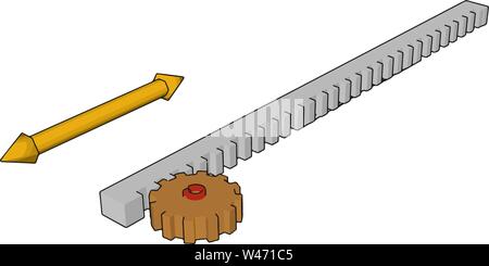 Zahnrad, Illustration, Vektor auf weißem Hintergrund. Stock Vektor