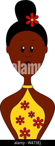 Bluse mit Blumen, Illustration, Vektor auf weißem Hintergrund. Stock Vektor