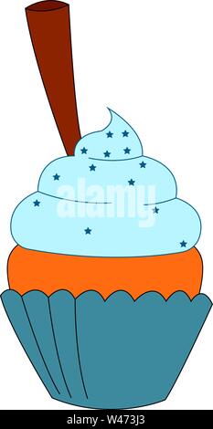 Blue Pie, Illustration, Vektor auf weißem Hintergrund. Stock Vektor