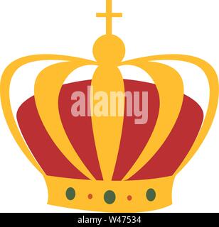 Kings Crown, Illustration, Vektor auf weißem Hintergrund. Stock Vektor